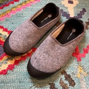 Mahabis Classic Wool Slipper/Slide Shoe with rubber sole